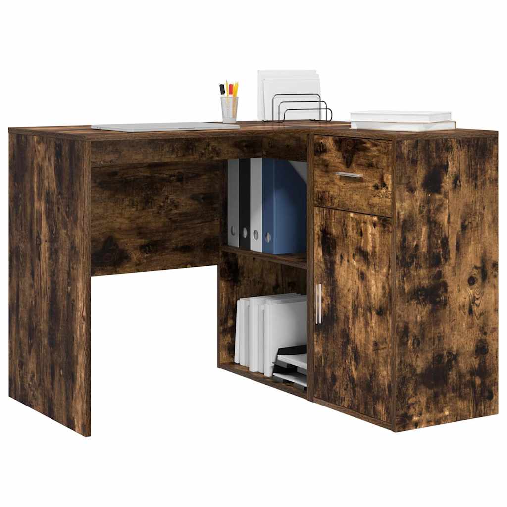 Hjørneskrivebord med skuffe Røget eg 102 x 88 x 75 cm