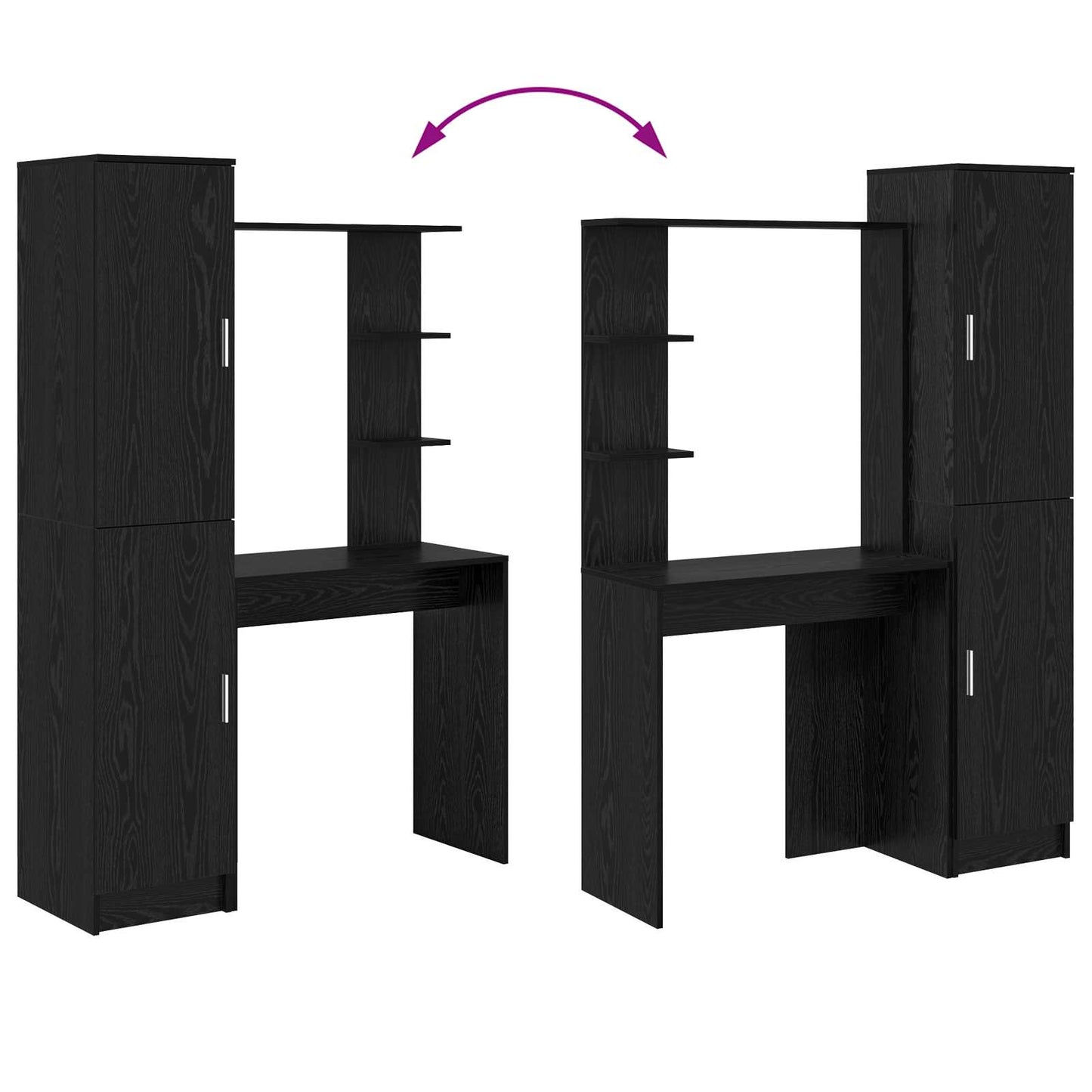 Bord 2 pcs Sort eg