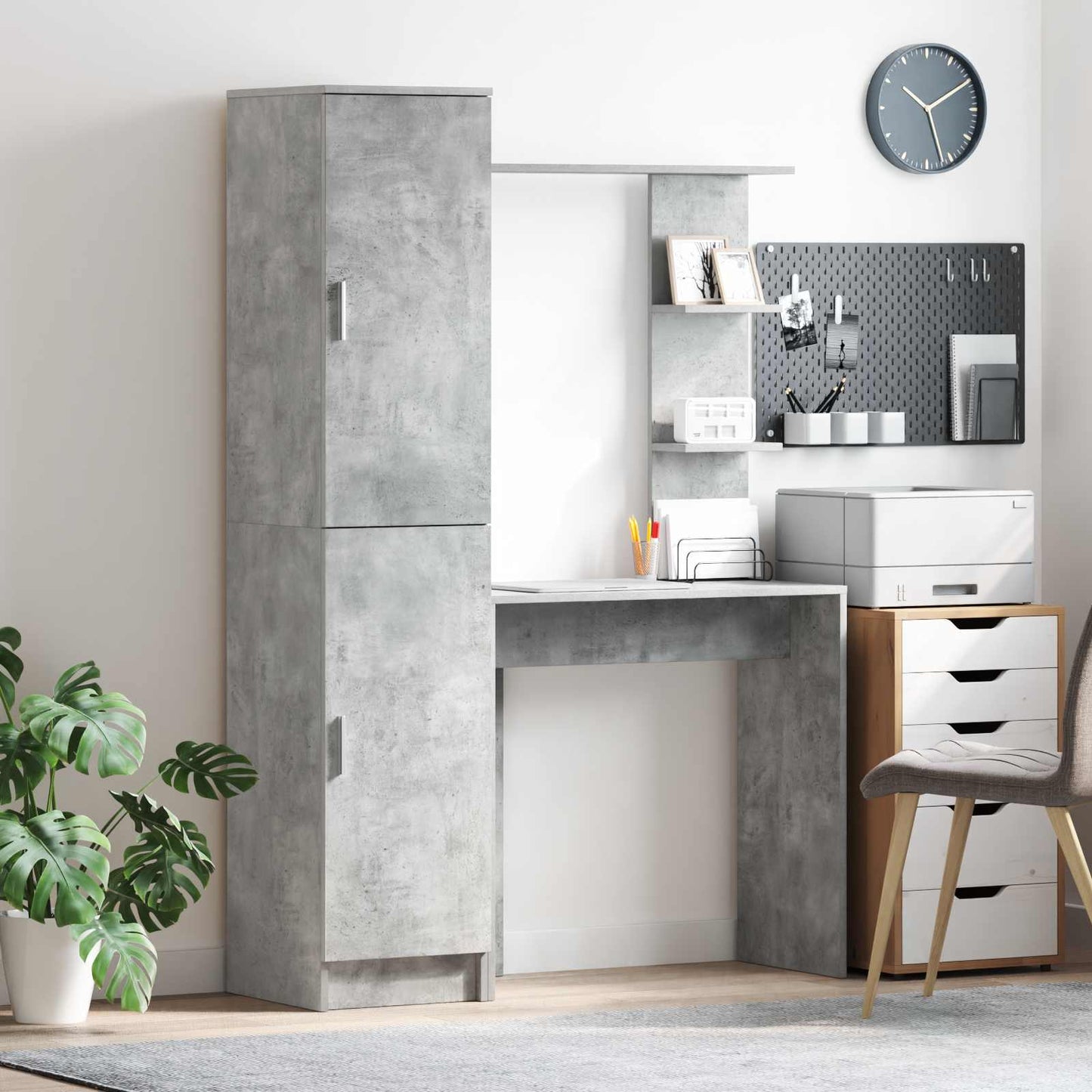 Bord 2 pcs Beton Grå