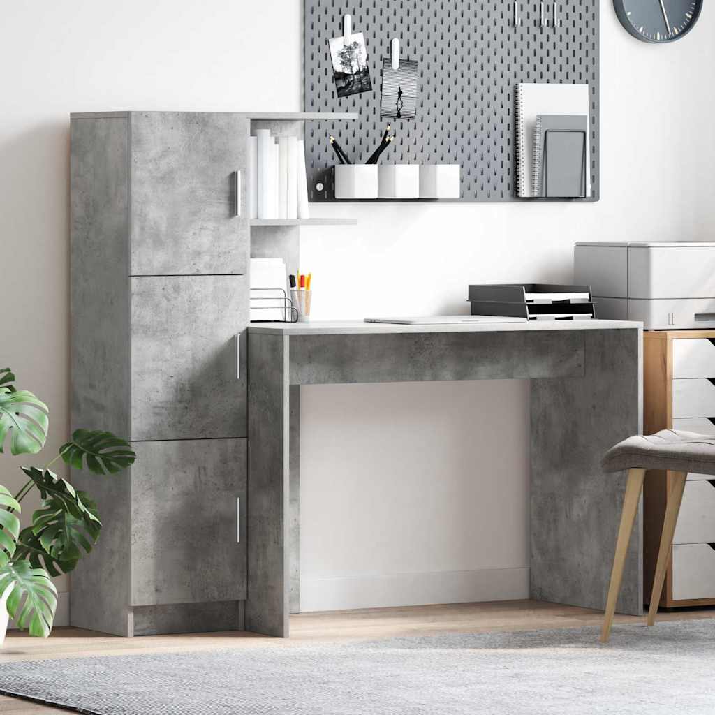 Bord 2 pcs Beton Grå