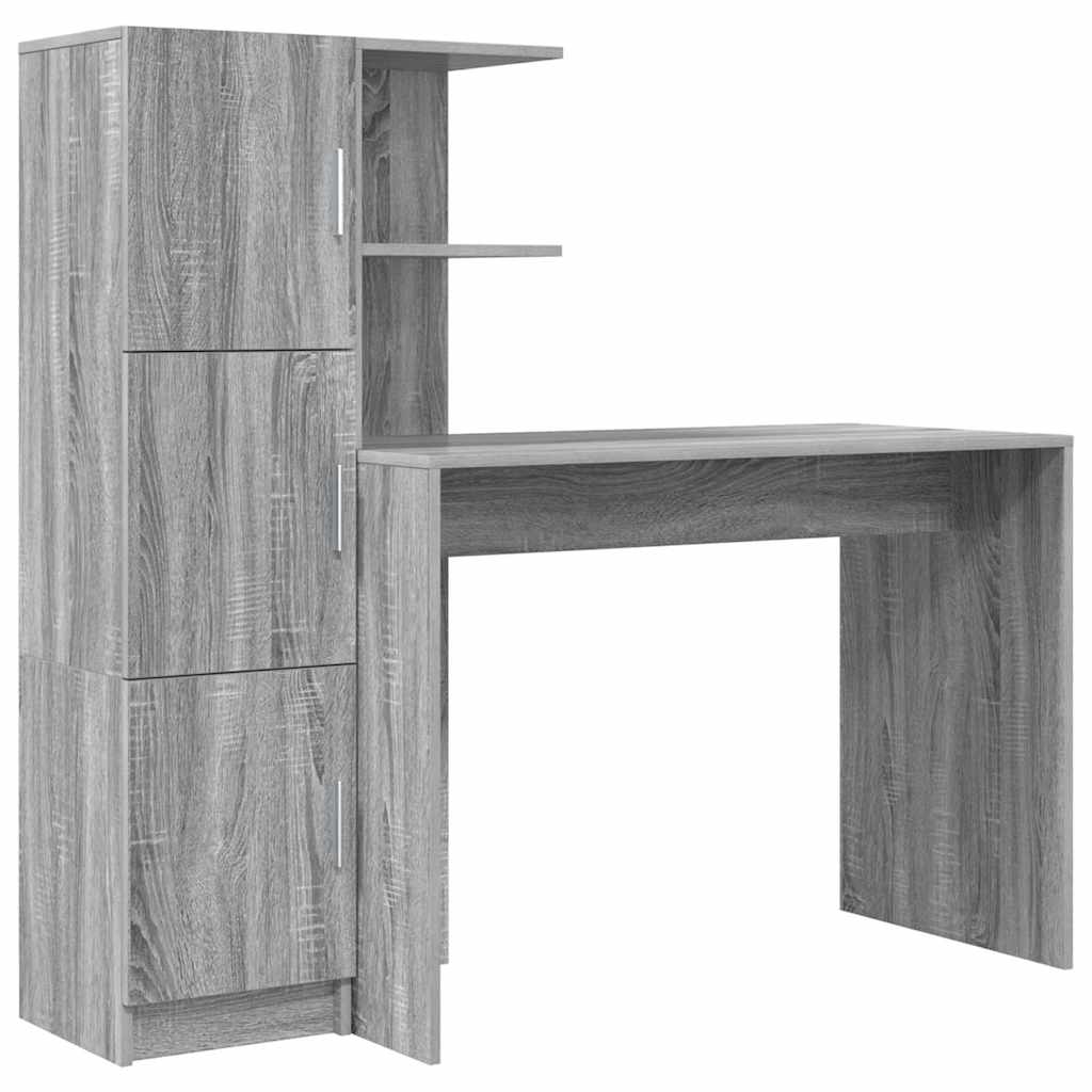Bord 2 pcs Grå Sonoma