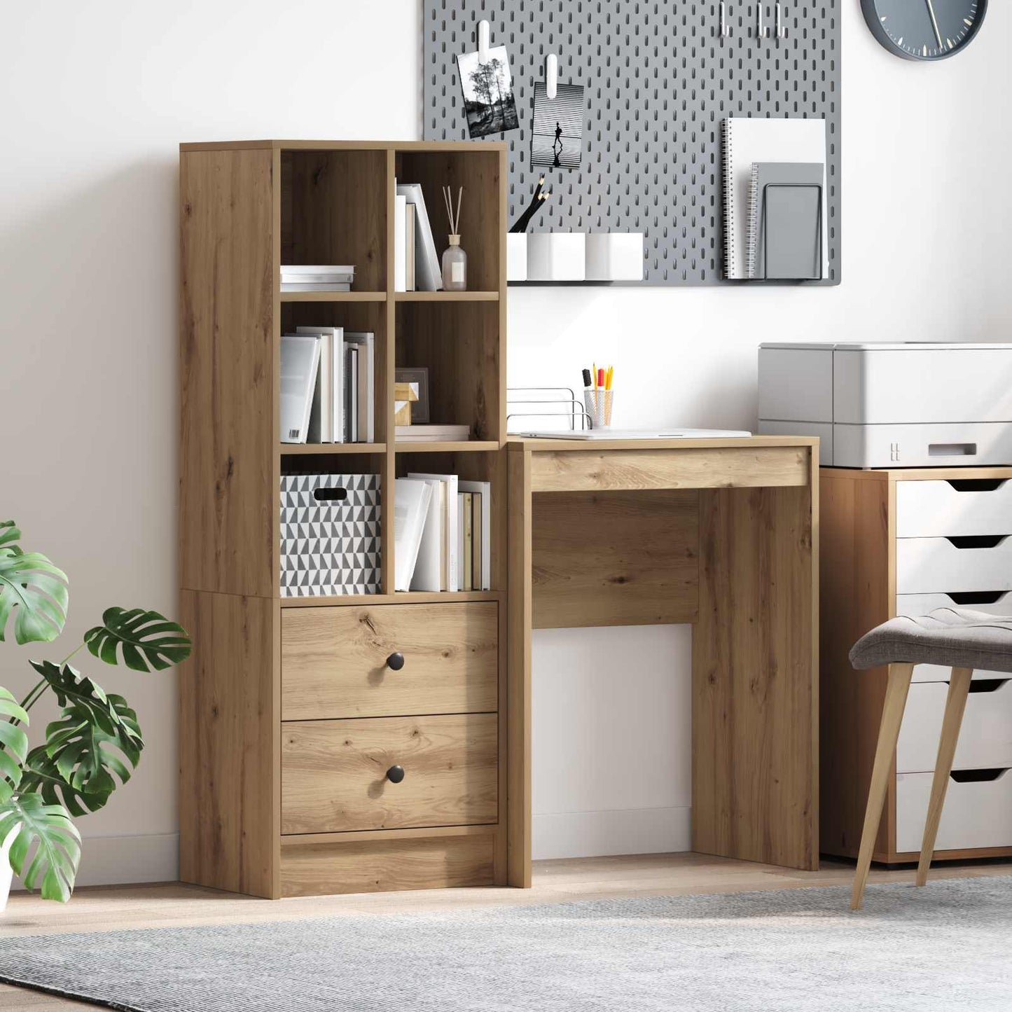 Bord Artisan Egetræ 105,5 x 34 x 127 cm 2 stk.
