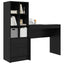 Bord med skuffe med hylde med opbevaring 2 pcs Sort eg