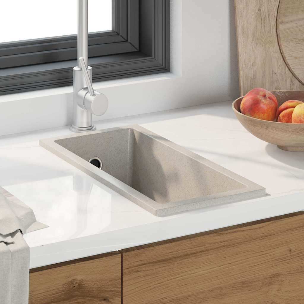 Køkkenvask Beige 21 x 44 x 14 cm Granit billede