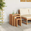 Have Side Bord 3 pcs Brun 33 x 44,5 x 51 cm Massiv Teaktræ