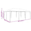 Party Tent Antracit 600 x 400 x 266 cm Polyethylen og stål