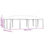 Party Tent Hvid 800 x 400 x 266 cm Polyethylen og stål
