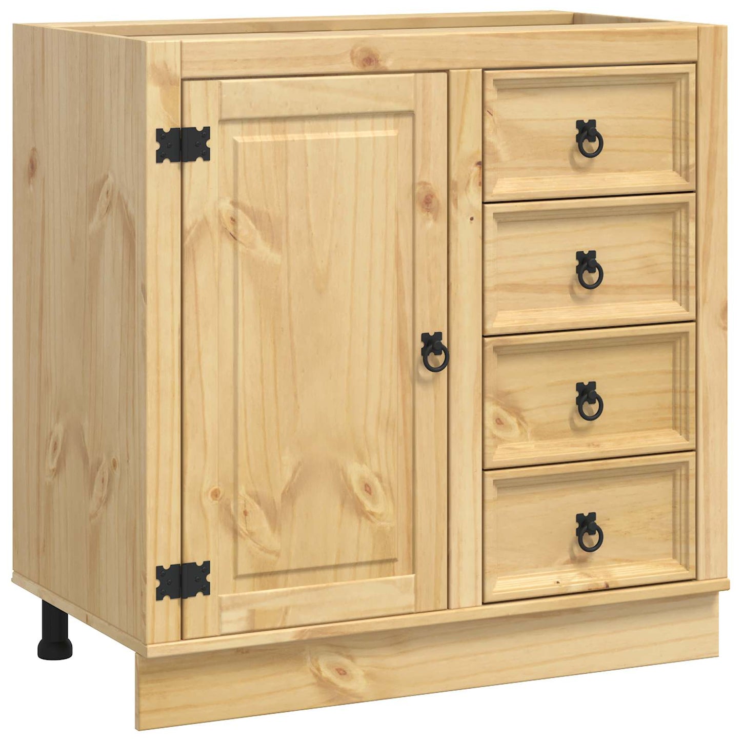 Kabinet SKI HonningBrun 80 x 46 x 81 cm Massiv fyrretræ