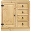 Kabinet SKI HonningBrun 80 x 46 x 81 cm Massiv fyrretræ