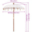 Balinesisk Parasol Creme 190 x 190 x 260 cm