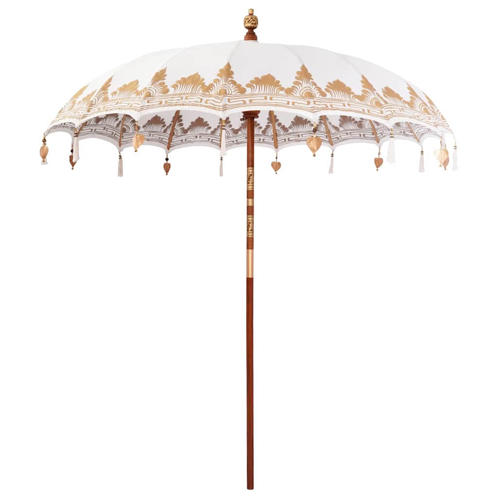 Balinesisk Parasol Creme 215 x 215 x 260 cm
