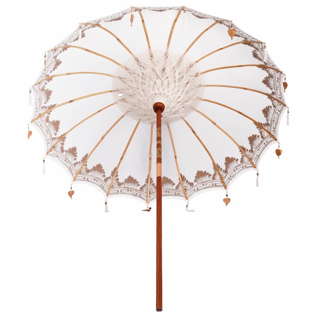 Balinesisk Parasol Creme 215 x 215 x 260 cm