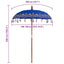 Balinesisk Parasol Blå 185 x 185 x 260 cm