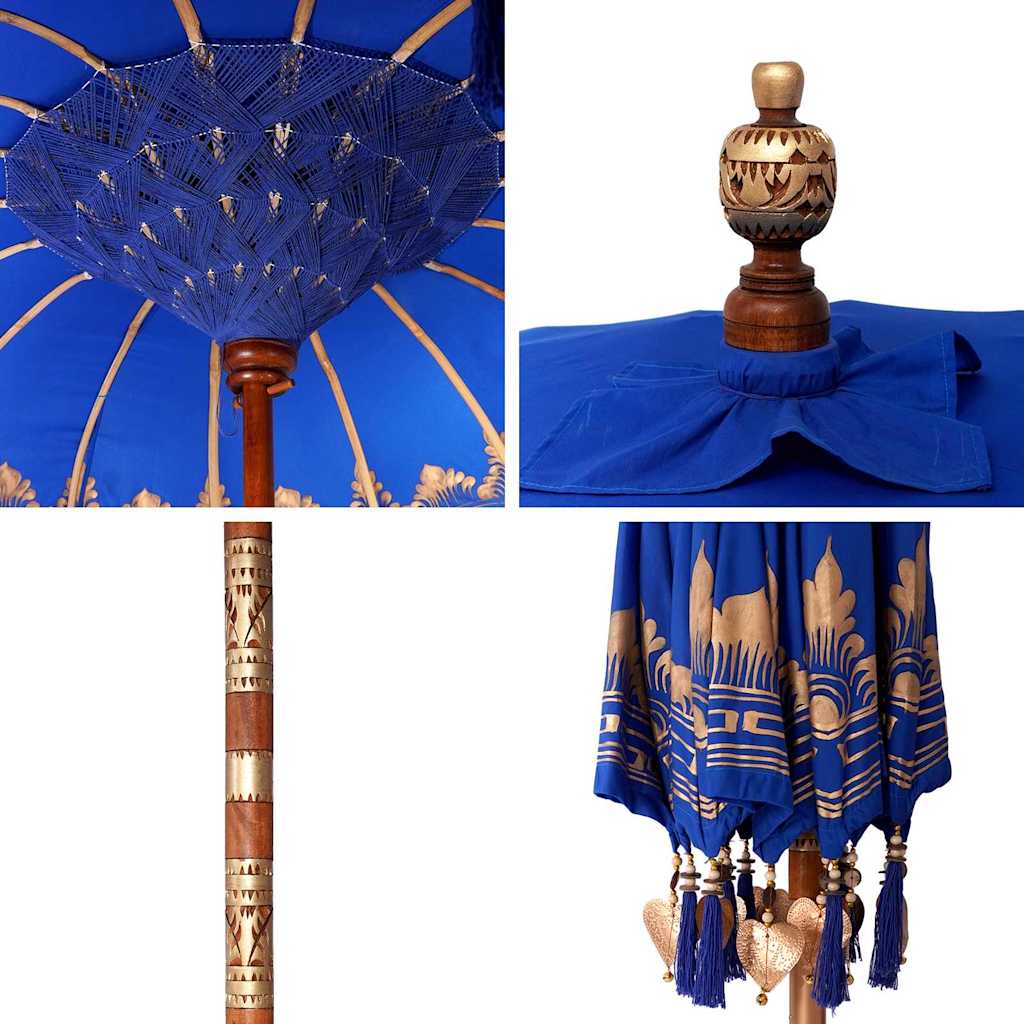 Balinesisk Parasol Blå 215 x 215 x 260 cm