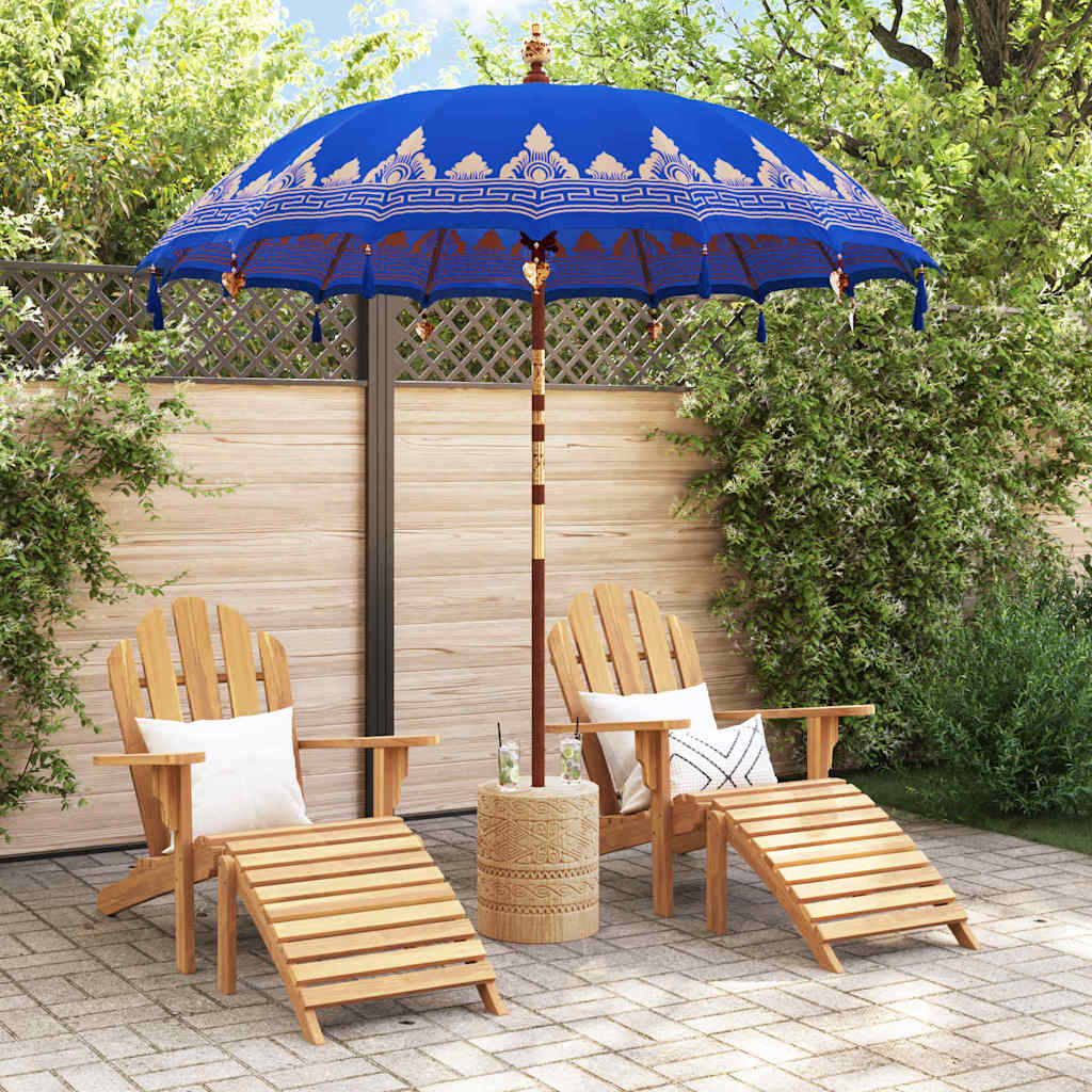 Balinesisk Parasol Blå 215 x 215 x 260 cm