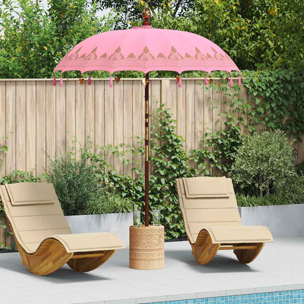 Balinesisk Parasol Lyserød 185 x 185 x 260 cm