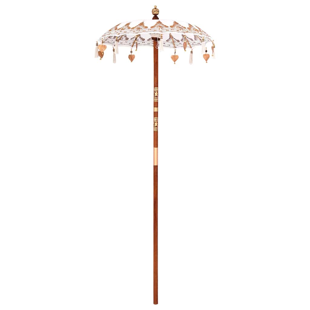 Balinesisk Parasol Creme 125 x 125 x 260 cm