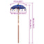 Balinesisk Parasol 125 x 125 x 260 cm