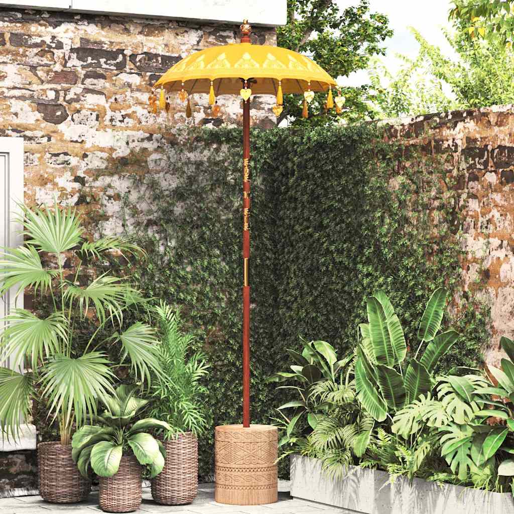 Balinesisk Parasol Gul 125 x 125 x 260 cm