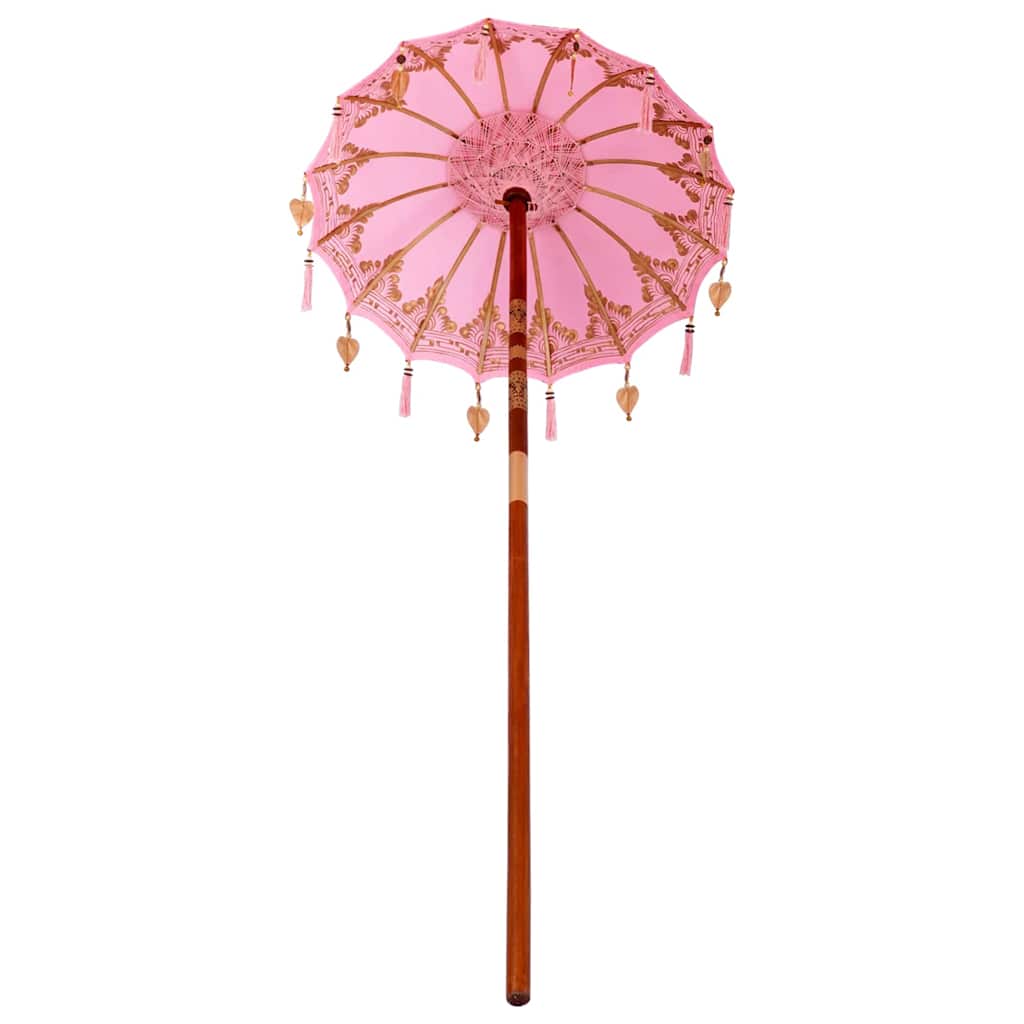 Balinesisk Parasol Lyserød 125 x 125 x 260 cm