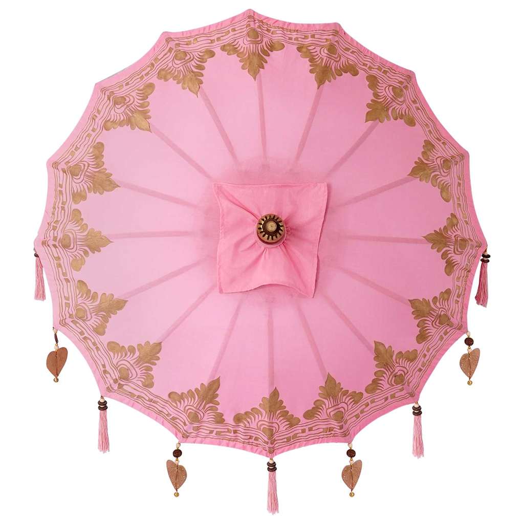Balinesisk Parasol Lyserød 125 x 125 x 260 cm