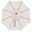 Makrame Parasol Creme 252.5 x 252.5 x 260 cm Bomuld og Teaktræ