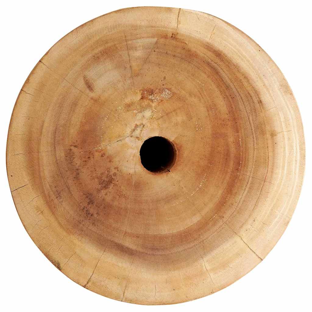 Parasolfod Naturfarvet Ø34 x 40 cm Massivt træ