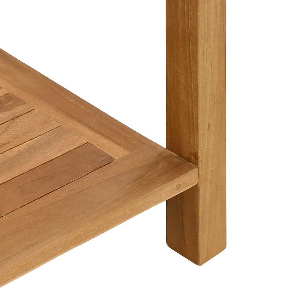 Konsolbord med opbevaring Brun 80 x 35 x 75 cm Massiv Teaktræ