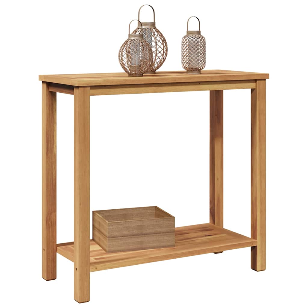 Konsolbord med opbevaring Brun 80 x 35 x 75 cm Massiv Teaktræ