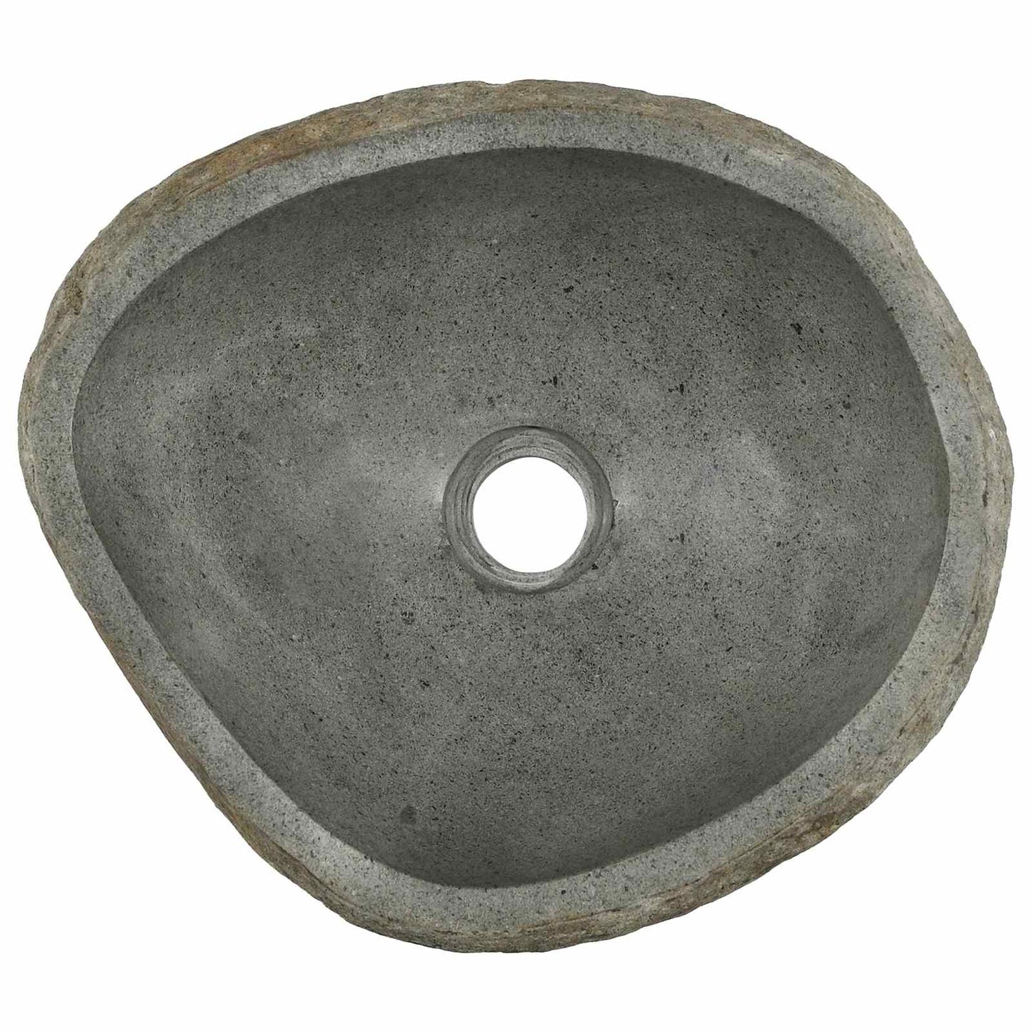Flodstensbassin Lysegrå 45 x 35 x 15 cm River Stone