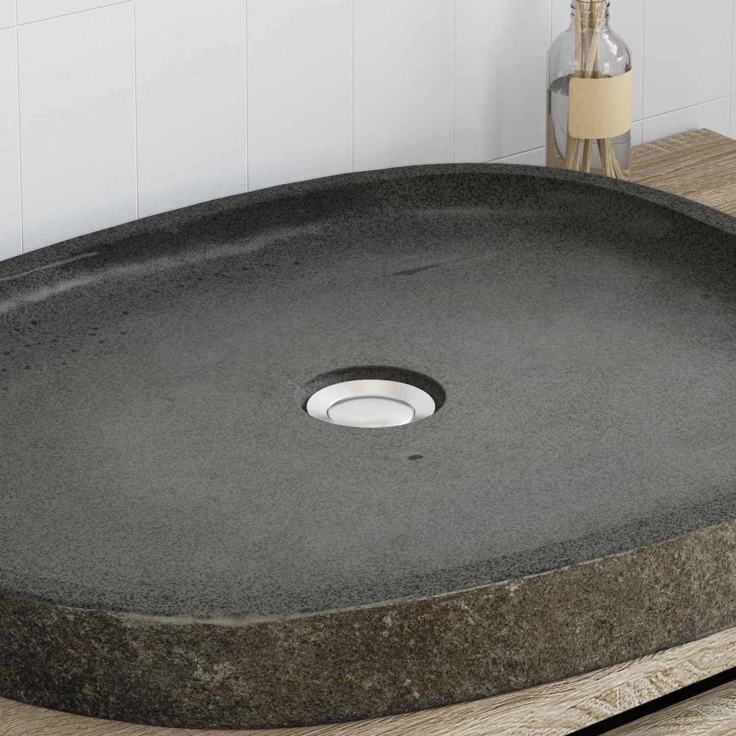Vask Basin Grå 65 x 50 x 6 cm River Stone