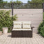 Havemøbelsofa med pude Brun 141 x 62 x 69cm polyrattan