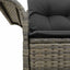 Havemøbelsofa med pude Grå 141 x 62 x 69cm polyrattan
