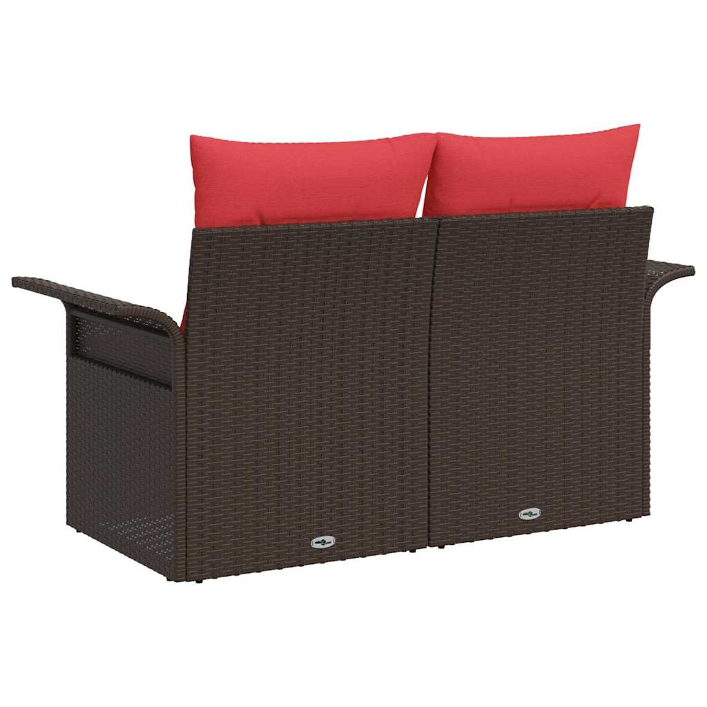 Havemøbelsofa med pude 141 x 62 x 69 cm polyrattan