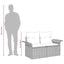 Havemøbelsofa med pude 141 x 62 x 69 cm polyrattan