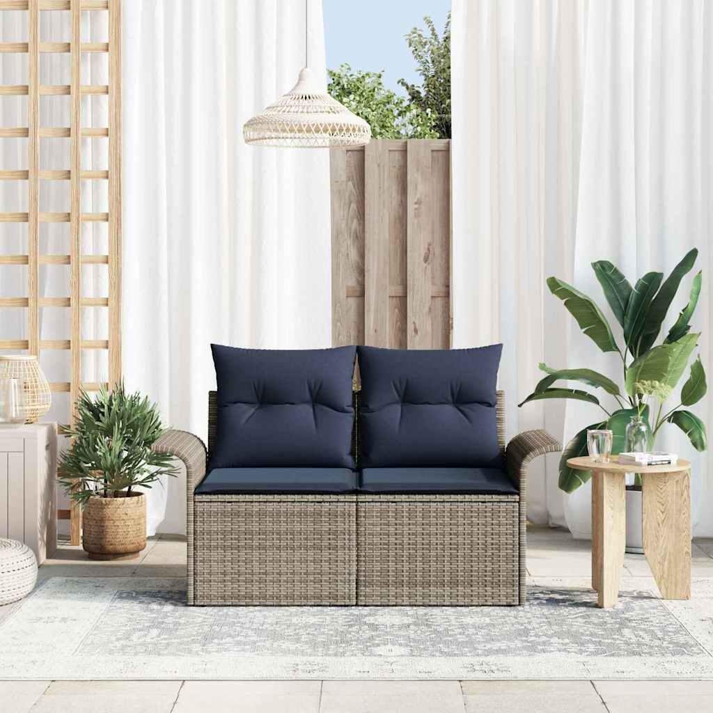 Havemøbelsofa med pude 141 x 62 x 69 cm polyrattan