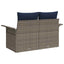 Havemøbelsofa med pude 141 x 62 x 69 cm polyrattan
