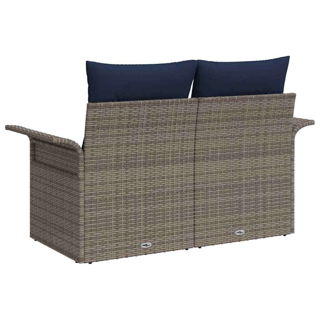 Havemøbelsofa med pude 141 x 62 x 69 cm polyrattan