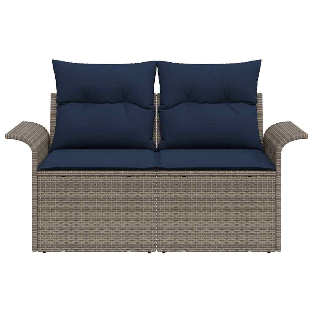Havemøbelsofa med pude 141 x 62 x 69 cm polyrattan