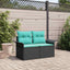 Havemøbelsofa med pude 141 x 62 x 69 cm polyrattan