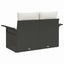 Havemøbelsofa med pude Sort 141 x 62 x 69cm polyrattan