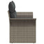 Havemøbelsofa med pude Grå 141 x 62 x 69cm polyrattan