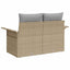 Havemøbelsofa med pude Beige 141 x 62 x 69cm polyrattan