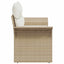 Havemøbelsofa med pude Beige 141 x 62 x 69cm polyrattan