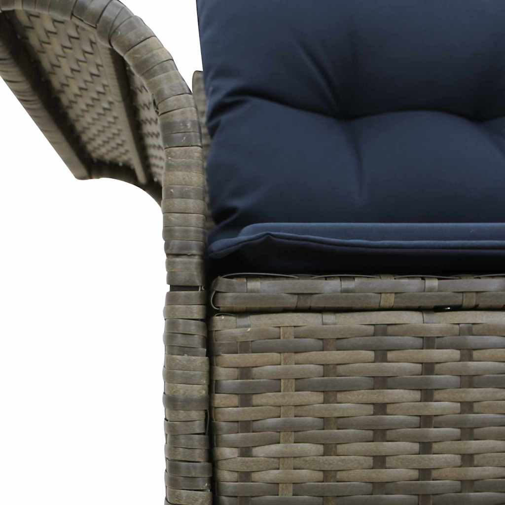 Havemøbelsofa med pude 141 x 62 x 69 cm polyrattan