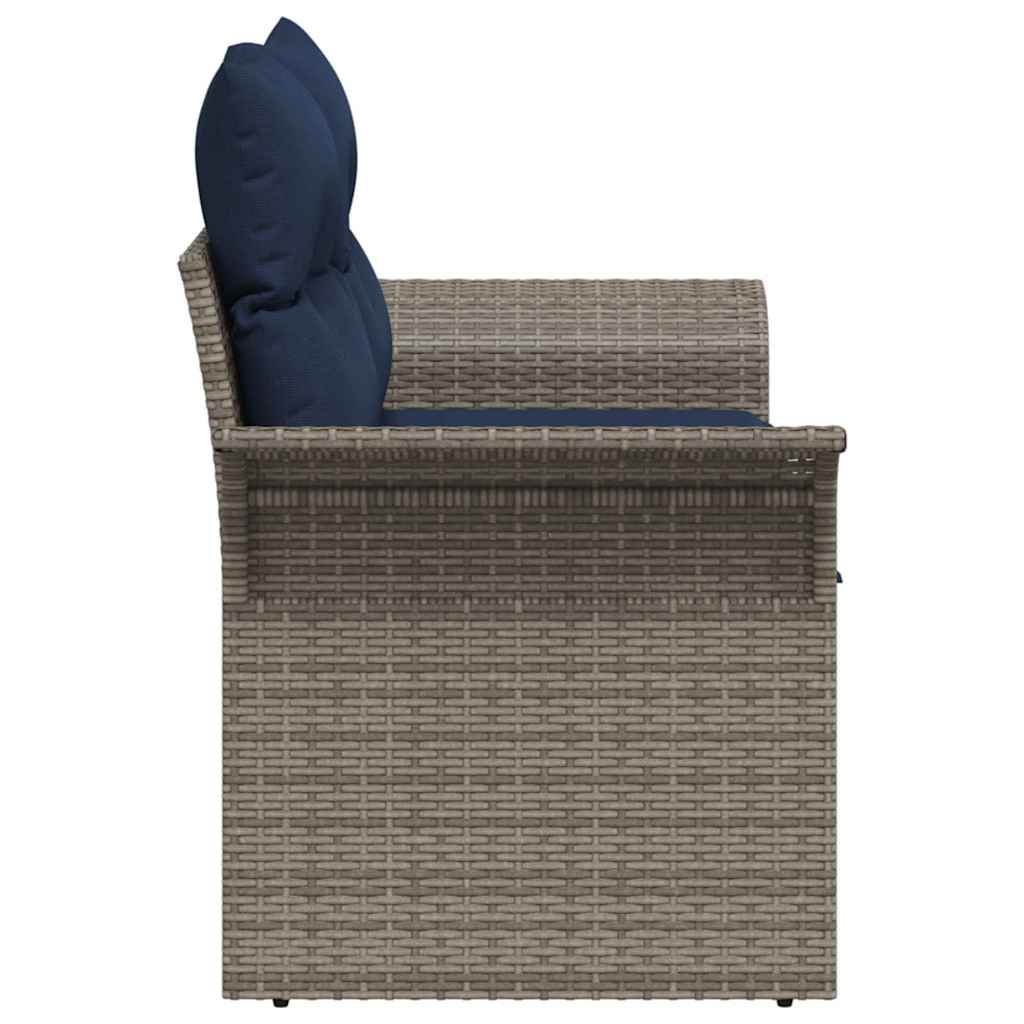 Havemøbelsofa med pude 141 x 62 x 69 cm polyrattan