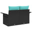 Havemøbelsofa med pude 141 x 62 x 69 cm polyrattan