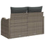 Havemøbelsofa med pude Grå 121 x 62 x 69cm polyrattan