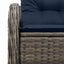 Havemøbelsofa med pude 121 x 62 x 69 cm polyrattan