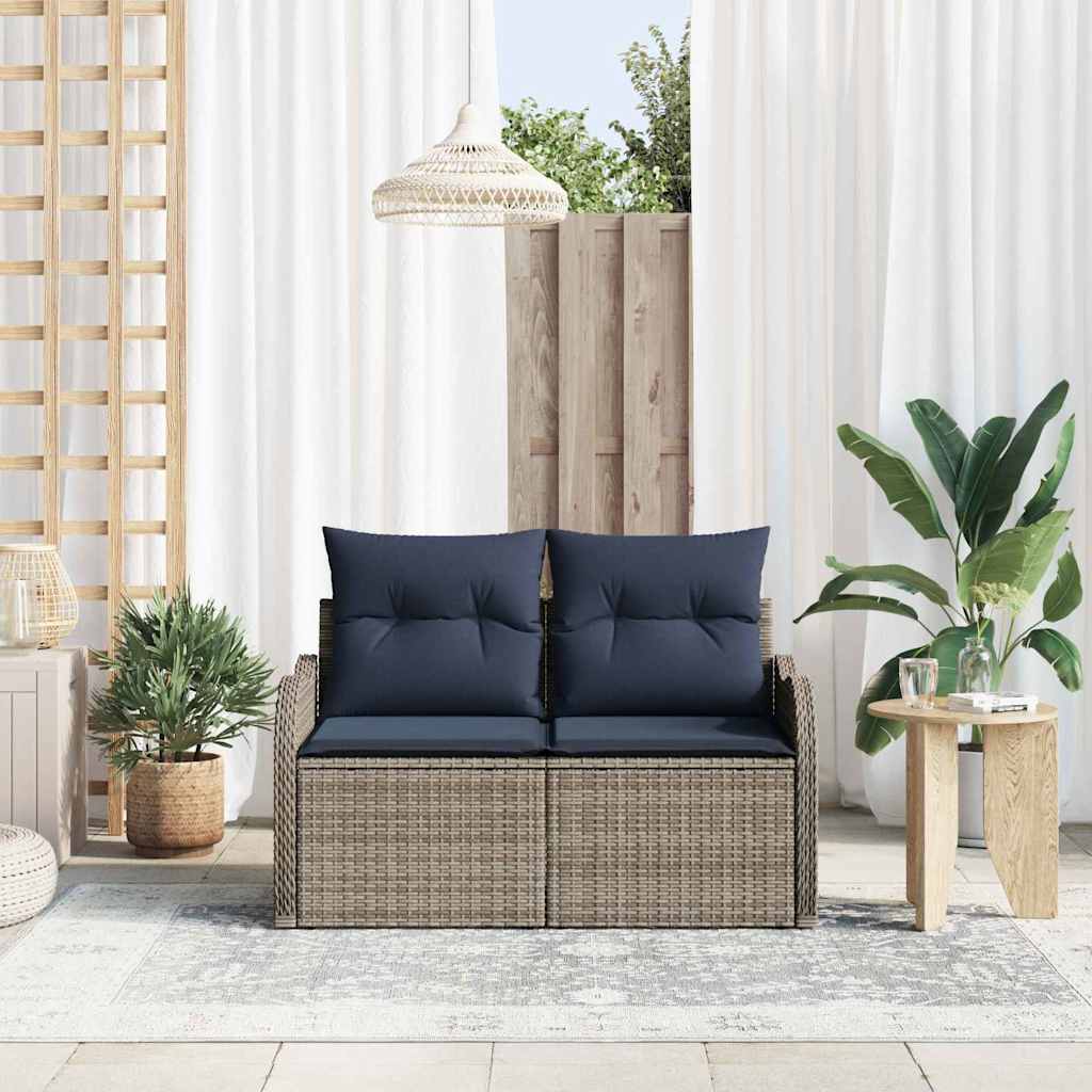 Havemøbelsofa med pude 121 x 62 x 69 cm polyrattan